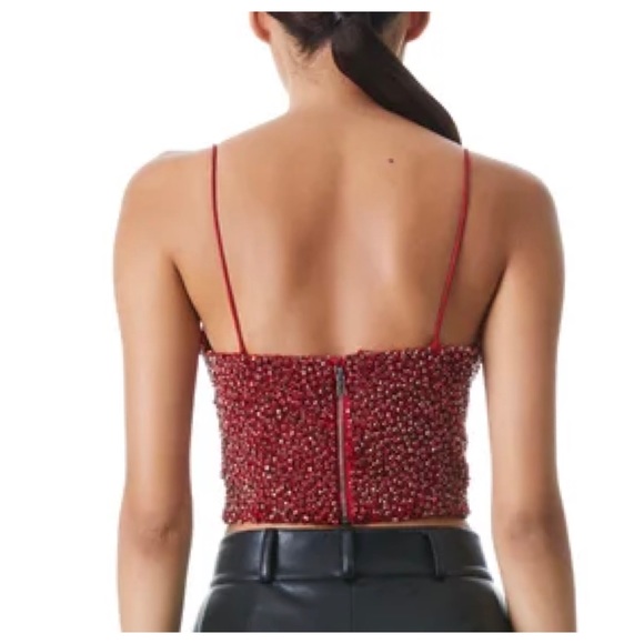 ALICE + OLIVIA Crystal Embellished Crop Top - Picture 11 of 17
